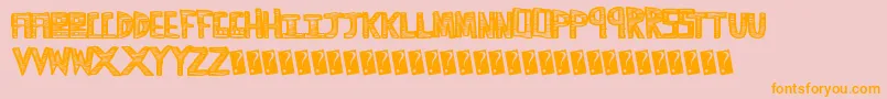 Scribbletime Font – Orange Fonts on Pink Background