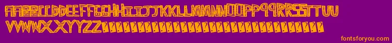 Scribbletime Font – Orange Fonts on Purple Background