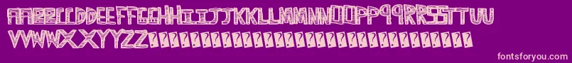 Scribbletime Font – Pink Fonts on Purple Background