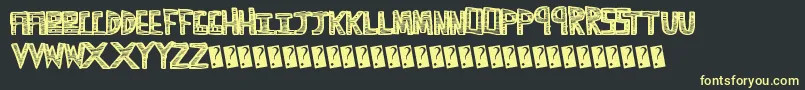Scribbletime-Schriftart – Gelbe Schriften auf schwarzem Hintergrund