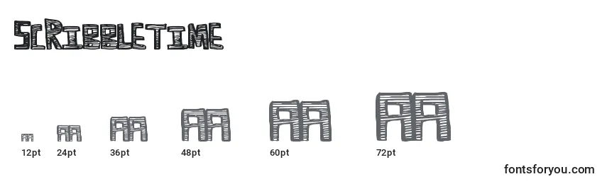 Scribbletime Font Sizes