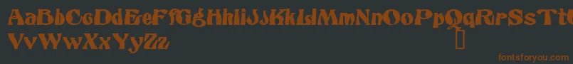 Fonte OdeonDemo – fontes marrons em um fundo preto