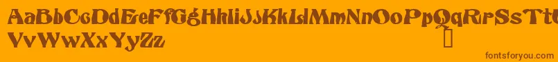 OdeonDemo Font – Brown Fonts on Orange Background