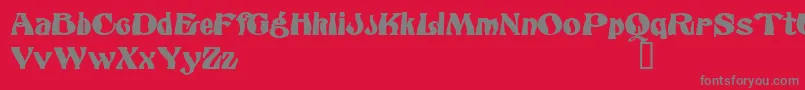 フォントOdeonDemo – 赤い背景に灰色の文字