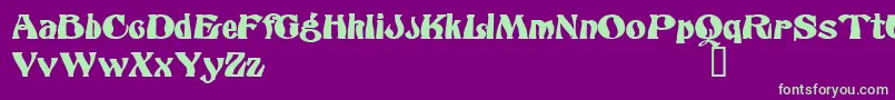 OdeonDemo Font – Green Fonts on Purple Background