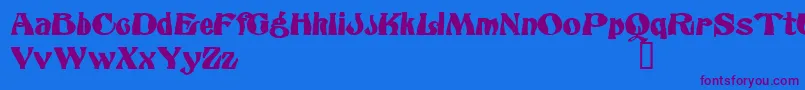 OdeonDemo Font – Purple Fonts on Blue Background