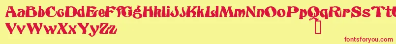 OdeonDemo Font – Red Fonts on Yellow Background