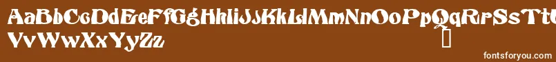 OdeonDemo Font – White Fonts on Brown Background