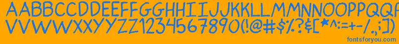 IndianPoker. Font – Blue Fonts on Orange Background