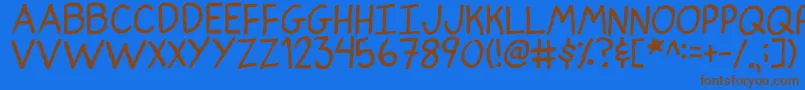 IndianPoker. Font – Brown Fonts on Blue Background