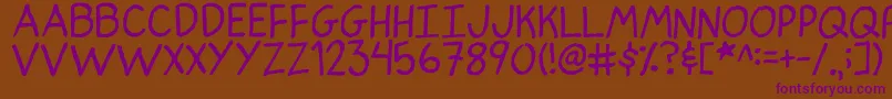 IndianPoker. Font – Purple Fonts on Brown Background