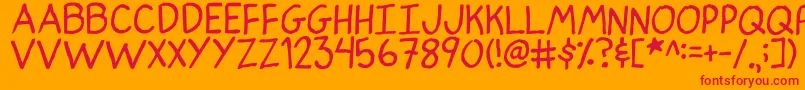 IndianPoker. Font – Red Fonts on Orange Background