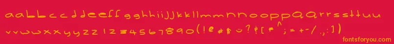 Betterthanpixel Font – Orange Fonts on Red Background