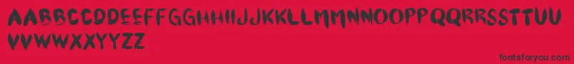 Cfpinceau Font – Black Fonts on Red Background
