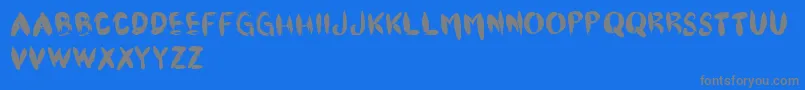 Cfpinceau Font – Gray Fonts on Blue Background