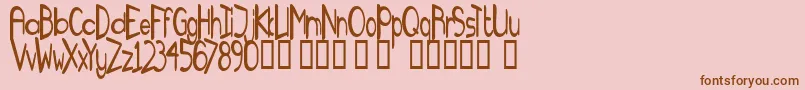 TmFanzineFameNormal Font – Brown Fonts on Pink Background