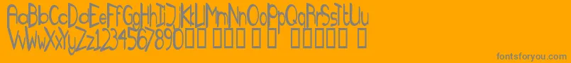 TmFanzineFameNormal Font – Gray Fonts on Orange Background