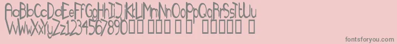フォントTmFanzineFameNormal – ピンクの背景に灰色の文字