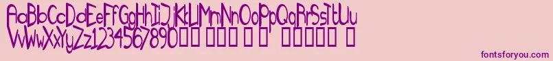 TmFanzineFameNormal Font – Purple Fonts on Pink Background