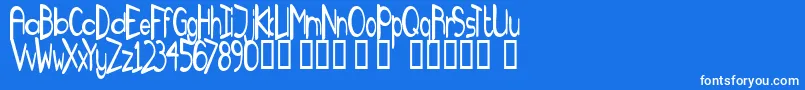 フォントTmFanzineFameNormal – 青い背景に白い文字