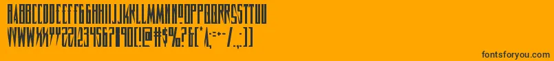 Timberwolfcond2-Schriftart – Schwarze Schriften auf orangefarbenem Hintergrund