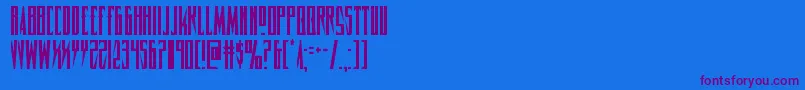 Timberwolfcond2-Schriftart – Violette Schriften auf blauem Hintergrund