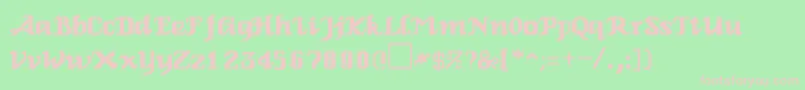 GeraldineRegular Font – Pink Fonts on Green Background