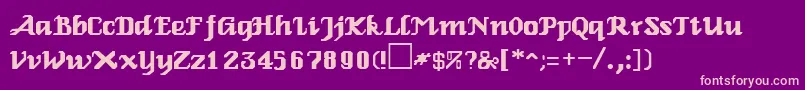 GeraldineRegular Font – Pink Fonts on Purple Background