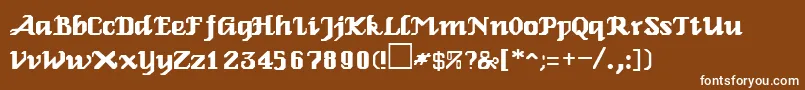 GeraldineRegular Font – White Fonts on Brown Background