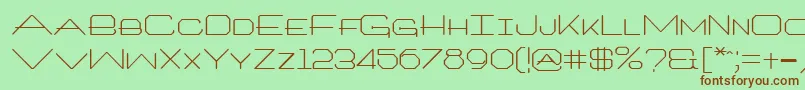 TrooklernRegular Font – Brown Fonts on Green Background