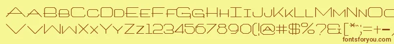 TrooklernRegular Font – Brown Fonts on Yellow Background