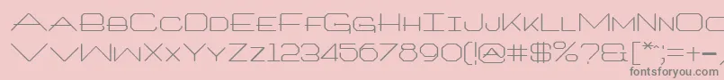 TrooklernRegular-Schriftart – Graue Schriften auf rosa Hintergrund