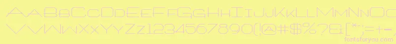 TrooklernRegular Font – Pink Fonts on Yellow Background