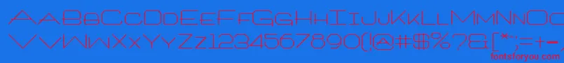 TrooklernRegular Font – Red Fonts on Blue Background