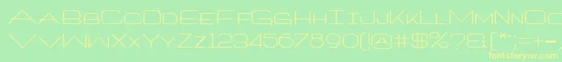 TrooklernRegular Font – Yellow Fonts on Green Background