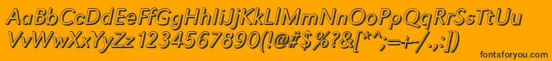 GroteskshLightItalic Font – Black Fonts on Orange Background