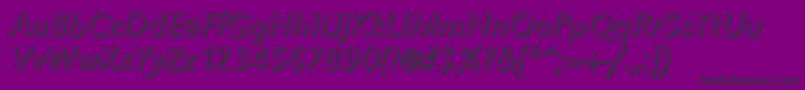 GroteskshLightItalic-Schriftart – Schwarze Schriften auf violettem Hintergrund