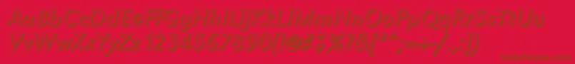 GroteskshLightItalic Font – Brown Fonts on Red Background