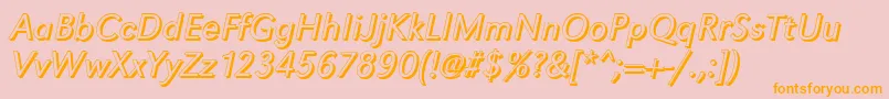 GroteskshLightItalic Font – Orange Fonts on Pink Background