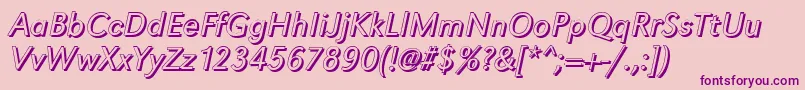 GroteskshLightItalic Font – Purple Fonts on Pink Background