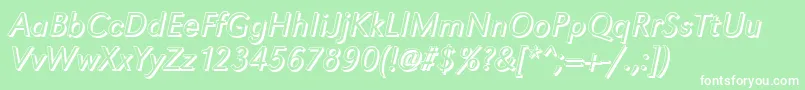 GroteskshLightItalic Font – White Fonts on Green Background