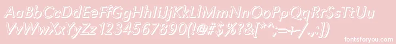 GroteskshLightItalic Font – White Fonts on Pink Background