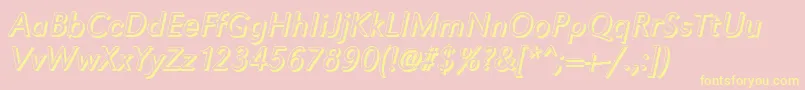 GroteskshLightItalic Font – Yellow Fonts on Pink Background