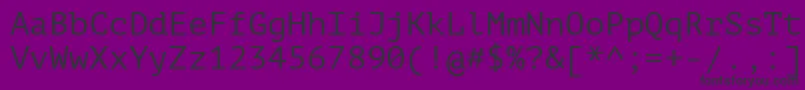 fuente Ptm55f – Fuentes Negras Sobre Fondo Morado