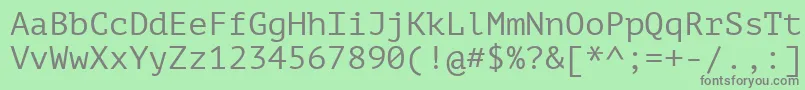 フォントPtm55f – 緑の背景に灰色の文字