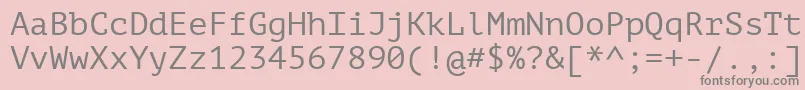 Ptm55f Font – Gray Fonts on Pink Background