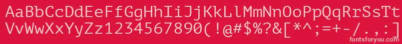 Шрифт Ptm55f – розовые шрифты на красном фоне