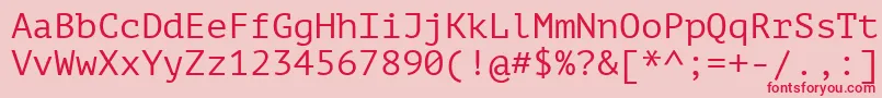 Ptm55f Font – Red Fonts on Pink Background