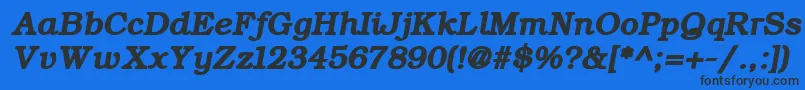 ErBukinistKoi8RBoldItalic Font – Black Fonts on Blue Background