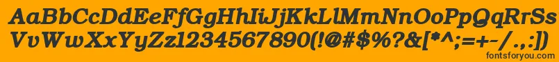 ErBukinistKoi8RBoldItalic Font – Black Fonts on Orange Background